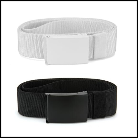 Canvas Web Belt with Stretch Flexibility, Adjustable Military Buckle main image 6